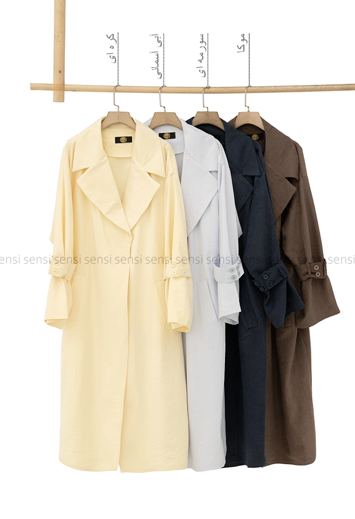 مانتو بلند پشت دکمه کد1005477